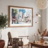 03 - Tokyo Tower Watercolor Art - Horizontal Art - Digital Download - Boho Living Room 2.jpg