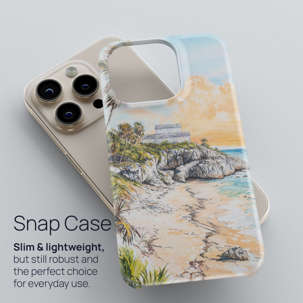 03 - Tulum Mexico Watercolor Art Phone Case - Snap Case.jpg 03 - Tulum Mexico Watercolor Art Phone Case - Snap Case.jpg