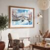 03 - Venice Italy Rialto Bridge Watercolor Art - Horizontal Art - Digital Download - Boho Living Room 2.jpg