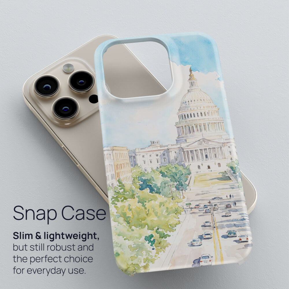 03 - Washington DC Watercolor Art Phone Case - Snap Case.jpg 03 - Washington DC Watercolor Art Phone Case - Snap Case.jpg