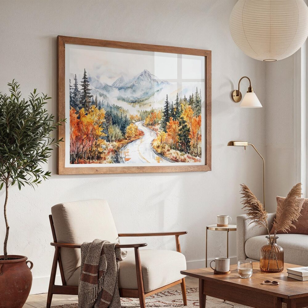 03 - White Mountains National Park Watercolor - Horizontal Art - Digital Download - Boho Living Room 2.jpg 03 - White Mountains National Park Watercolor - Horizontal Art - Digital Download - Boho Living Room 2.jpg