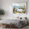 04 - Adirondack Mountains Watercolor - Horizontal Art - Digital Download - Bedroom.jpg