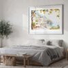 04 - Amalfi Coast with Lemon Trees Watercolor Art - Horizontal Art - Digital Download - Bedroom.jpg