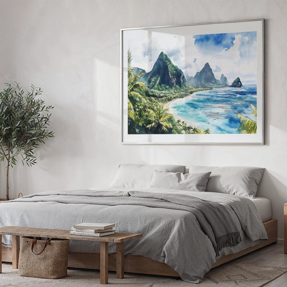 04 - American Samoa National Park Watercolor - Horizontal Art - Digital Download - Bedroom.jpg 04 - American Samoa National Park Watercolor - Horizontal Art - Digital Download - Bedroom.jpg
