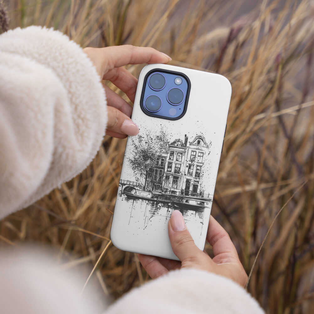 04 - Amsterdam Canal - Pencil Drawing Art Phone Case - Female hand.jpg 04 - Amsterdam Canal - Pencil Drawing Art Phone Case - Female hand.jpg