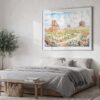 04 - Arizona Desert Watercolor - Horizontal Art - Digital Download - Bedroom.jpg