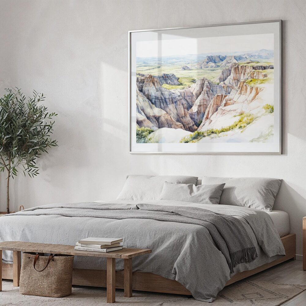 04 - Badlands National Park Watercolor - Horizontal Art - Digital Download - Bedroom.jpg 04 - Badlands National Park Watercolor - Horizontal Art - Digital Download - Bedroom.jpg