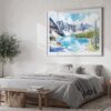 04 - Banff National Park Watercolor - Horizontal Art - Digital Download - Bedroom.jpg