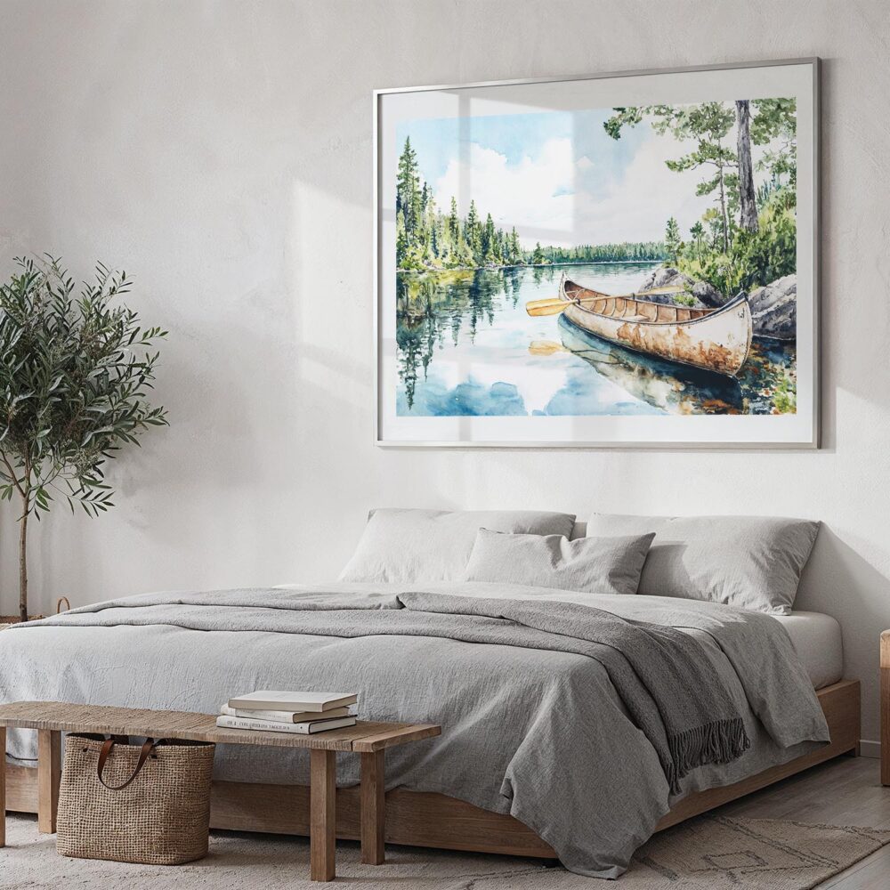 04 - Boundary Waters Watercolor - Horizontal Art - Digital Download - Bedroom.jpg 04 - Boundary Waters Watercolor - Horizontal Art - Digital Download - Bedroom.jpg