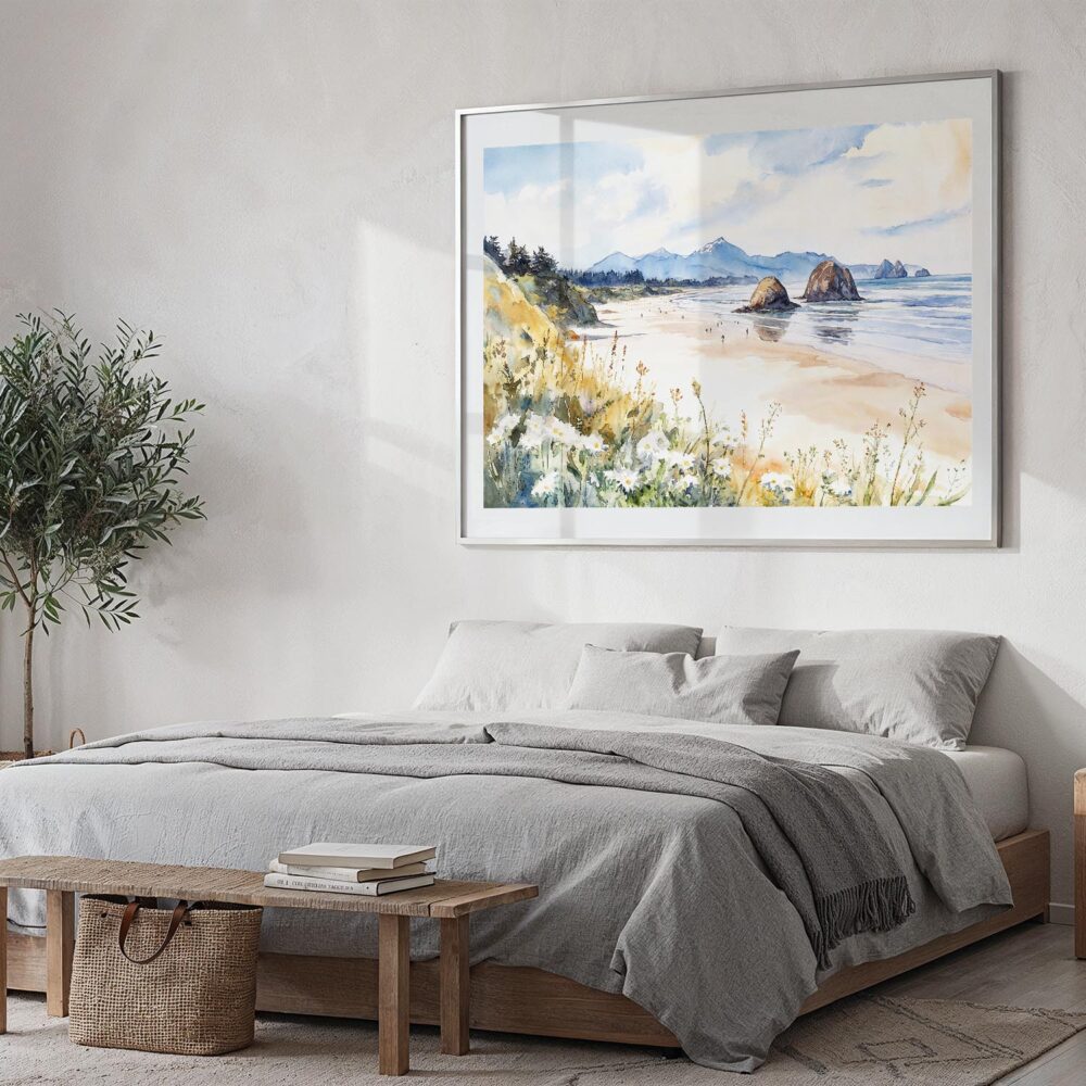 04 - Cannon Beach Watercolor - Horizontal Art - Digital Download - Bedroom.jpg 04 - Cannon Beach Watercolor - Horizontal Art - Digital Download - Bedroom.jpg