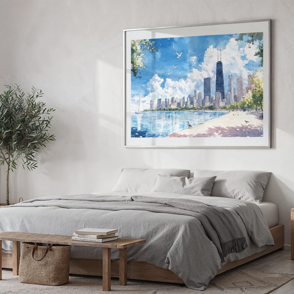 04 - Chicago Skyline Watercolor Art - Horizontal Art - Digital Download - Bedroom.jpg 04 - Chicago Skyline Watercolor Art - Horizontal Art - Digital Download - Bedroom.jpg