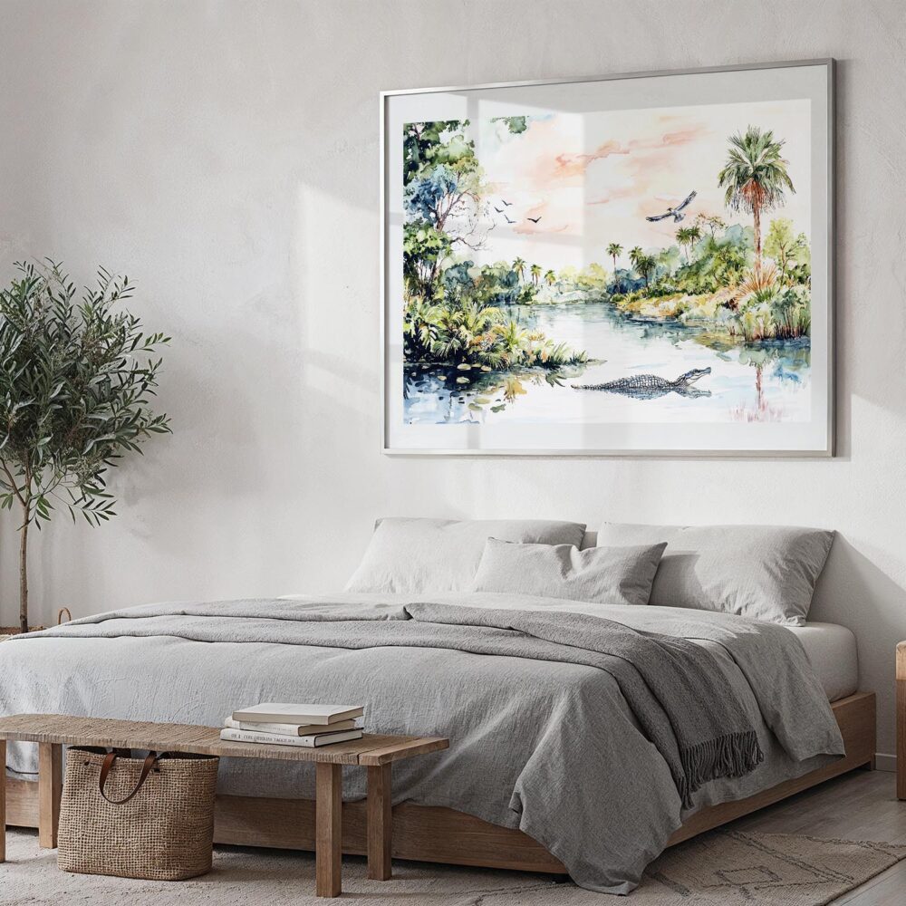 04 - Everglades National Park Watercolor - Horizontal Art - Digital Download - Bedroom.jpg 04 - Everglades National Park Watercolor - Horizontal Art - Digital Download - Bedroom.jpg