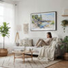 04 - Framed Acadia National Park Watercolor - Horizontal Canvas Print - Scandi Living Room.jpg
