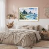 04 - Framed American Samoa National Park Watercolor - Horizontal Art Print in Boho Bedroom.jpg