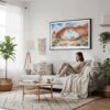 04 - Framed Arches National Park Watercolor - Horizontal Canvas Print - Scandi Living Room.jpg