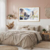 04 - Framed Big Bend National Park Watercolor - Horizontal Art Print in Boho Bedroom.jpg