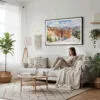 04 - Framed Bryce Canyon National Park Watercolor - Horizontal Canvas Print - Scandi Living Room.jpg