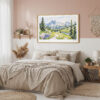 04 - Framed Colorado Rocky Mountains National Park Watercolor - Horizontal Art Print in Boho Bedroom.jpg