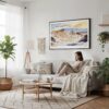 04 - Framed Death Valley National Park Watercolor - Horizontal Canvas Print - Scandi Living Room.jpg