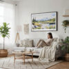 04 - Framed Denali National Park Watercolor - Horizontal Canvas Print - Scandi Living Room.jpg