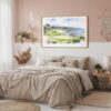 04 - Framed Golf at Pebble Beach Watercolor - Horizontal Art Print in Boho Bedroom.jpg