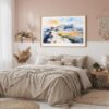 04 - Framed Guadalupe Mountains National Park Watercolor - Horizontal Art Print in Boho Bedroom.jpg