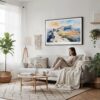 04 - Framed Guadalupe Mountains National Park Watercolor - Horizontal Canvas Print - Scandi Living Room.jpg