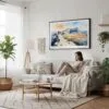 04 - Framed Guadalupe Mountains National Park Watercolor - Horizontal Canvas Print - Scandi Living Room.jpg