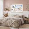 04 - Framed Indiana Dunes National Park Watercolor - Horizontal Art Print in Boho Bedroom.jpg