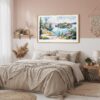04 - Framed Isle Royale National Park Watercolor - Horizontal Art Print in Boho Bedroom.jpg