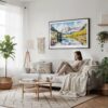 04 - Framed Maroon Bells Aspen CO Watercolor - Horizontal Canvas Print - Scandi Living Room.jpg
