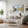 04 - Framed Maroon Bells Aspen CO Watercolor - Horizontal Canvas Print - Scandi Living Room.jpg