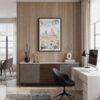04 - Framed Morning Coffee in Florence Watercolor Canvas Print - Home Office - Vertical.jpg