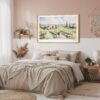 04 - Framed Napa Valley Watercolor - Horizontal Art Print in Boho Bedroom.jpg