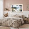 04 - Framed Olympic National Park Watercolor - Horizontal Art Print in Boho Bedroom.jpg