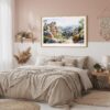 04 - Framed Pinnacles National Park Watercolor - Horizontal Art Print in Boho Bedroom.jpg