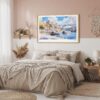 04 - Framed Porto Portugal Watercolor Art - Horizontal Art Print in Boho Bedroom - Horizontal.jpg