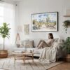 04 - Framed Saguaro National Park Watercolor - Horizontal Canvas Print - Scandi Living Room.jpg