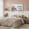04 - Framed Shenandoah National Park Watercolor - Horizontal Art Print in Boho Bedroom.jpg