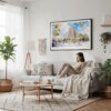 04 - Framed Spain Sagrada Familia Watercolor Art - Horizontal Canvas Print - Scandi Living Room.jpg