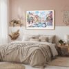 04 - Framed Venice Italy Canals Watercolor Art - Horizontal Art Print in Boho Bedroom.jpg