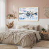04 - Framed Voyageurs National Park Watercolor - Horizontal Art Print in Boho Bedroom.jpg
