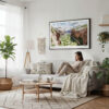 04 - Framed Zion National Park Watercolor - Horizontal Canvas Print - Scandi Living Room.jpg