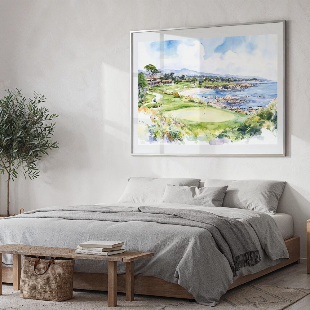 04 - Golf at Pebble Beach Watercolor - Horizontal Art - Digital Download - Bedroom.jpg 04 - Golf at Pebble Beach Watercolor - Horizontal Art - Digital Download - Bedroom.jpg