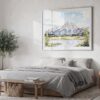 04 - Grand Teton National Park Watercolor - Horizontal Art - Digital Download - Bedroom.jpg