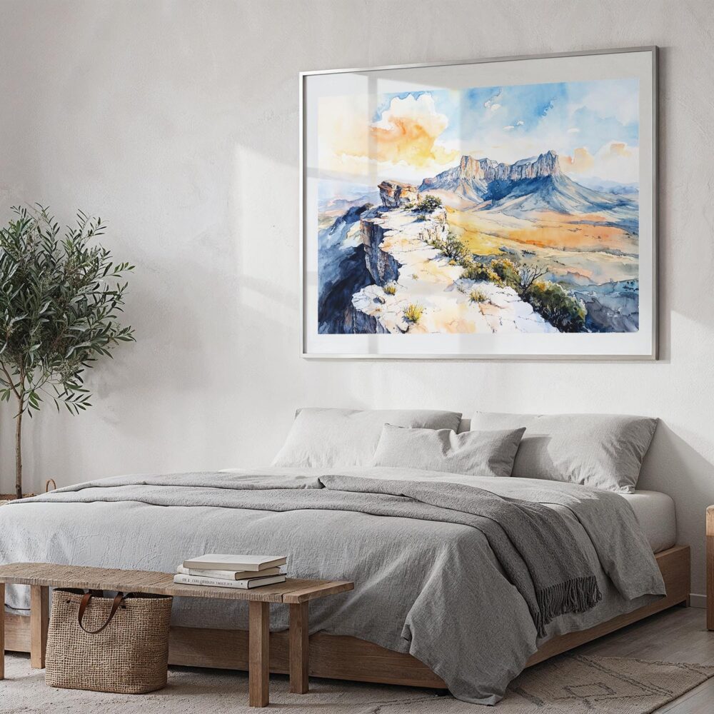 04 - Guadalupe Mountains National Park Watercolor - Horizontal Art - Digital Download - Bedroom.jpg 04 - Guadalupe Mountains National Park Watercolor - Horizontal Art - Digital Download - Bedroom.jpg