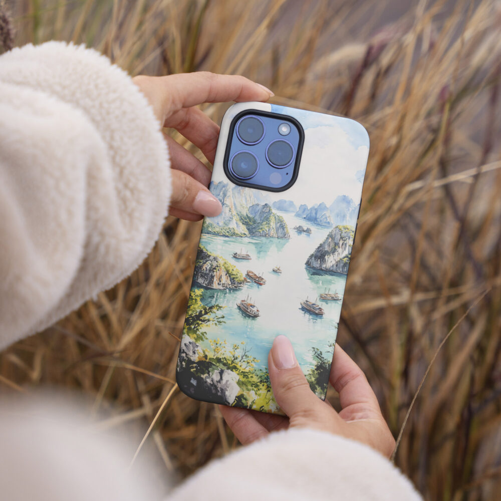 04 - Ha Long Bay Vietnam Watercolor Art Phone Case - Female hand.jpg 04 - Ha Long Bay Vietnam Watercolor Art Phone Case - Female hand.jpg
