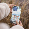 04 - Hakone Gate Watercolor Art Phone Case - Female hand.jpg
