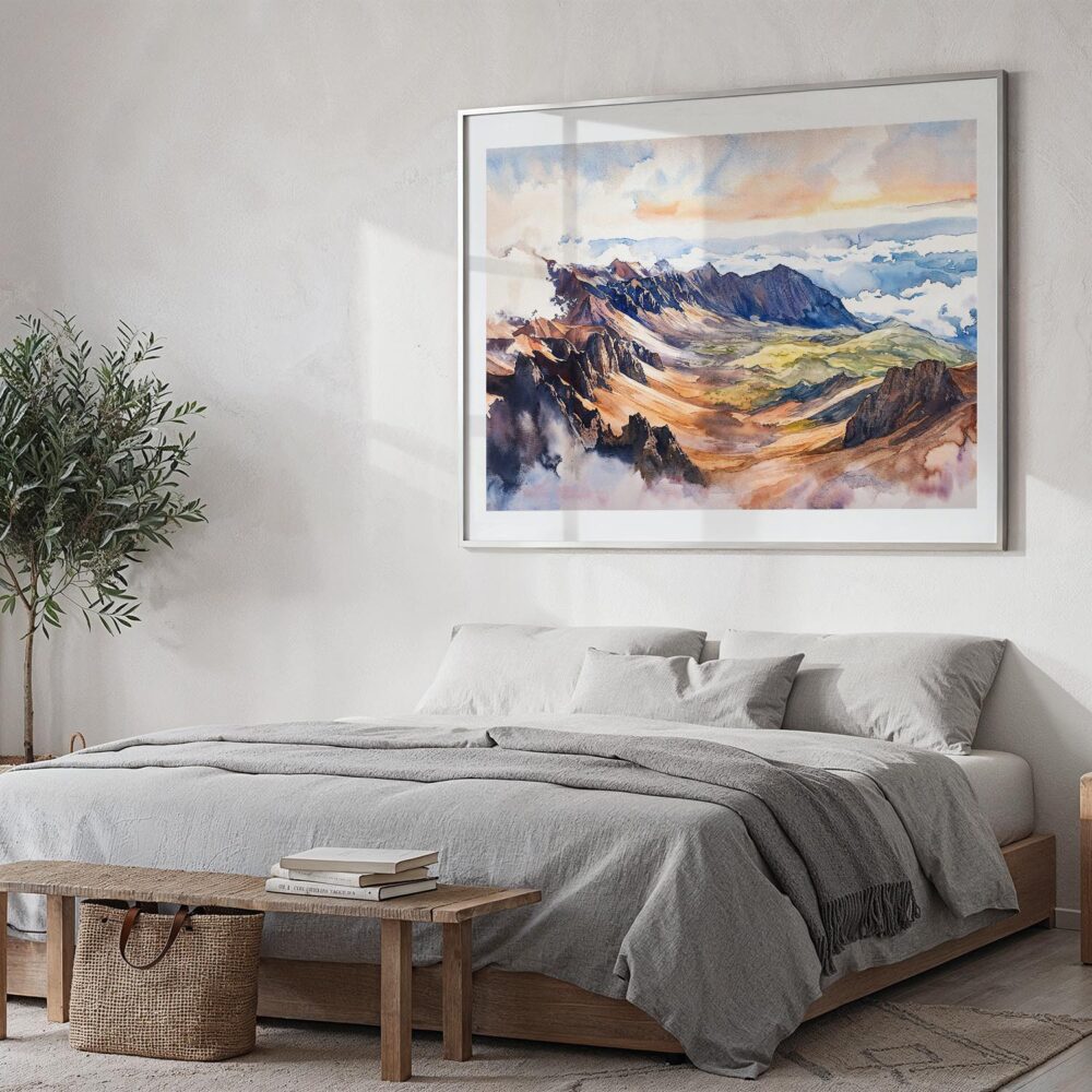 04 - Haleakala National Park Watercolor - Horizontal Art - Digital Download - Bedroom.jpg 04 - Haleakala National Park Watercolor - Horizontal Art - Digital Download - Bedroom.jpg