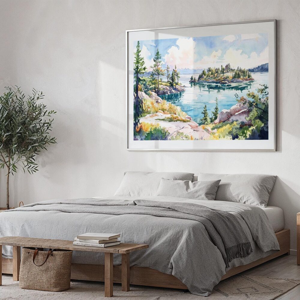 04 - Isle Royale National Park Watercolor - Horizontal Art - Digital Download - Bedroom.jpg 04 - Isle Royale National Park Watercolor - Horizontal Art - Digital Download - Bedroom.jpg